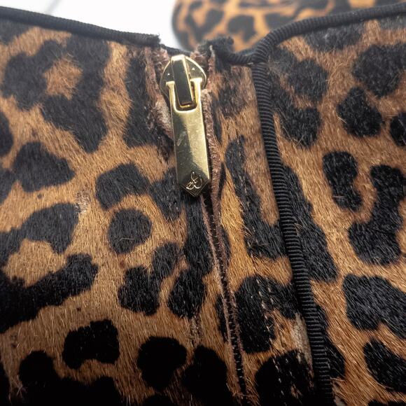 Sam Edelman Women’s Ankle Boots Cheetah Print Mob Wife Retro Glam Zip Size 9.5 - Picture 6 of 9